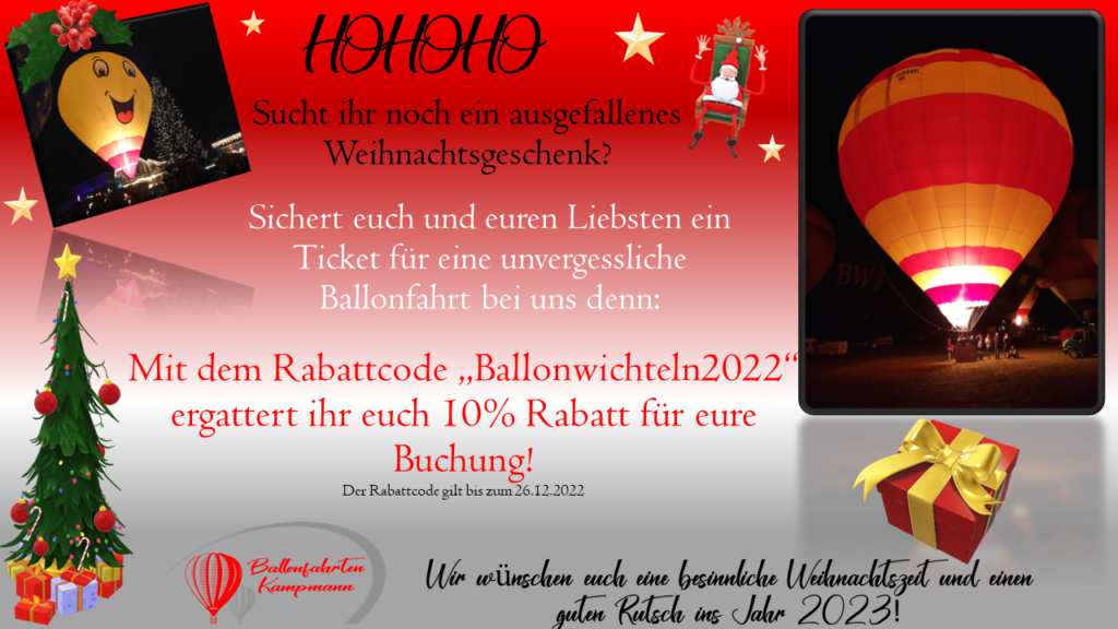Weihnachtsaktion 2022 Ballonfahrten Kampmann